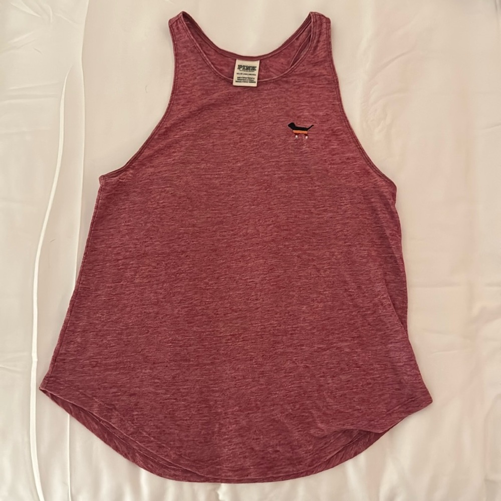 Reddish-pink Victoria’s Secret Racerback tank top